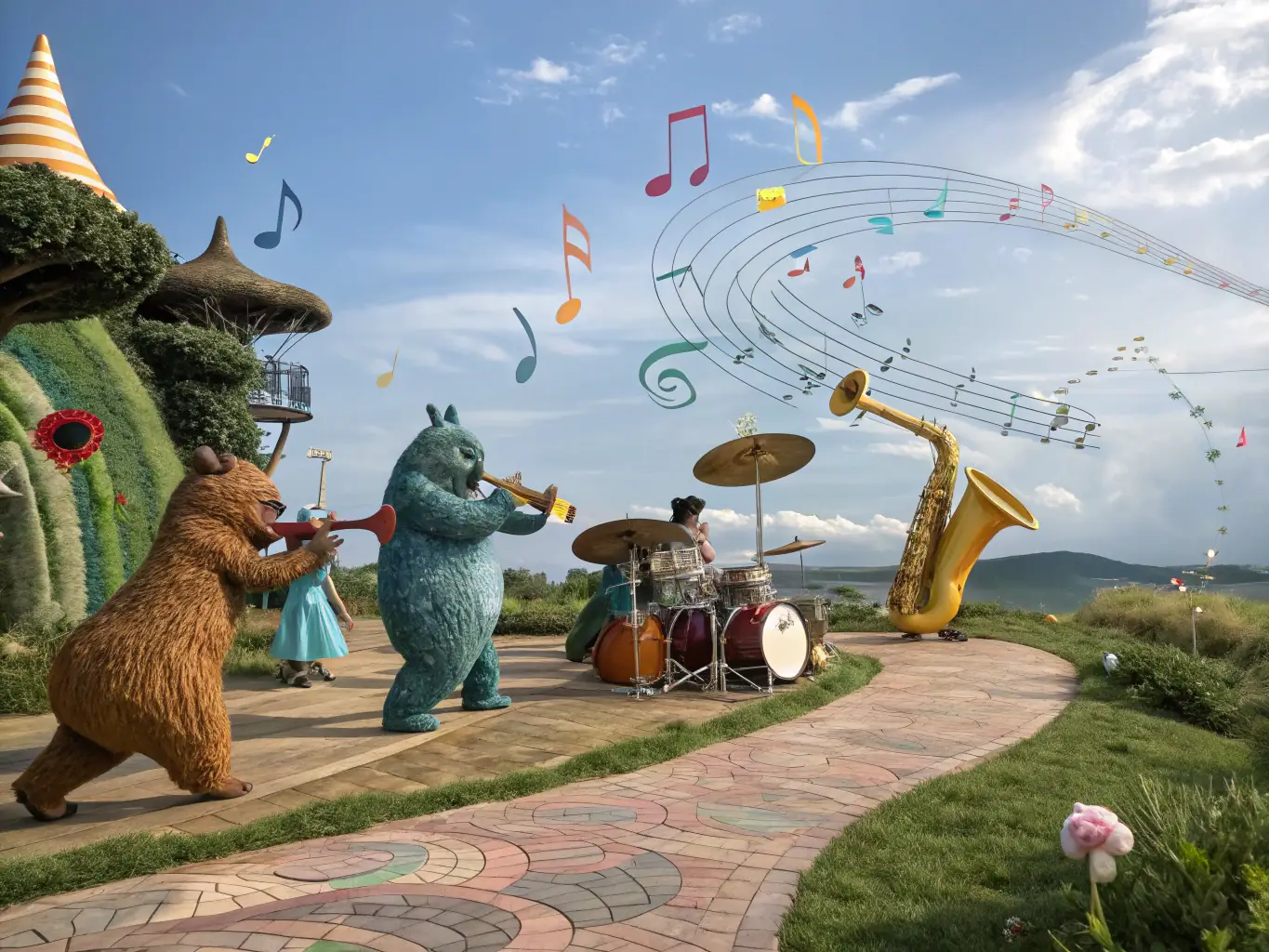 An inspiring image of artists collaborating on a musical project, emphasizing the spirit of teamwork and creative synergy that CHIMERA VOX promotes through its collaborative initiatives.